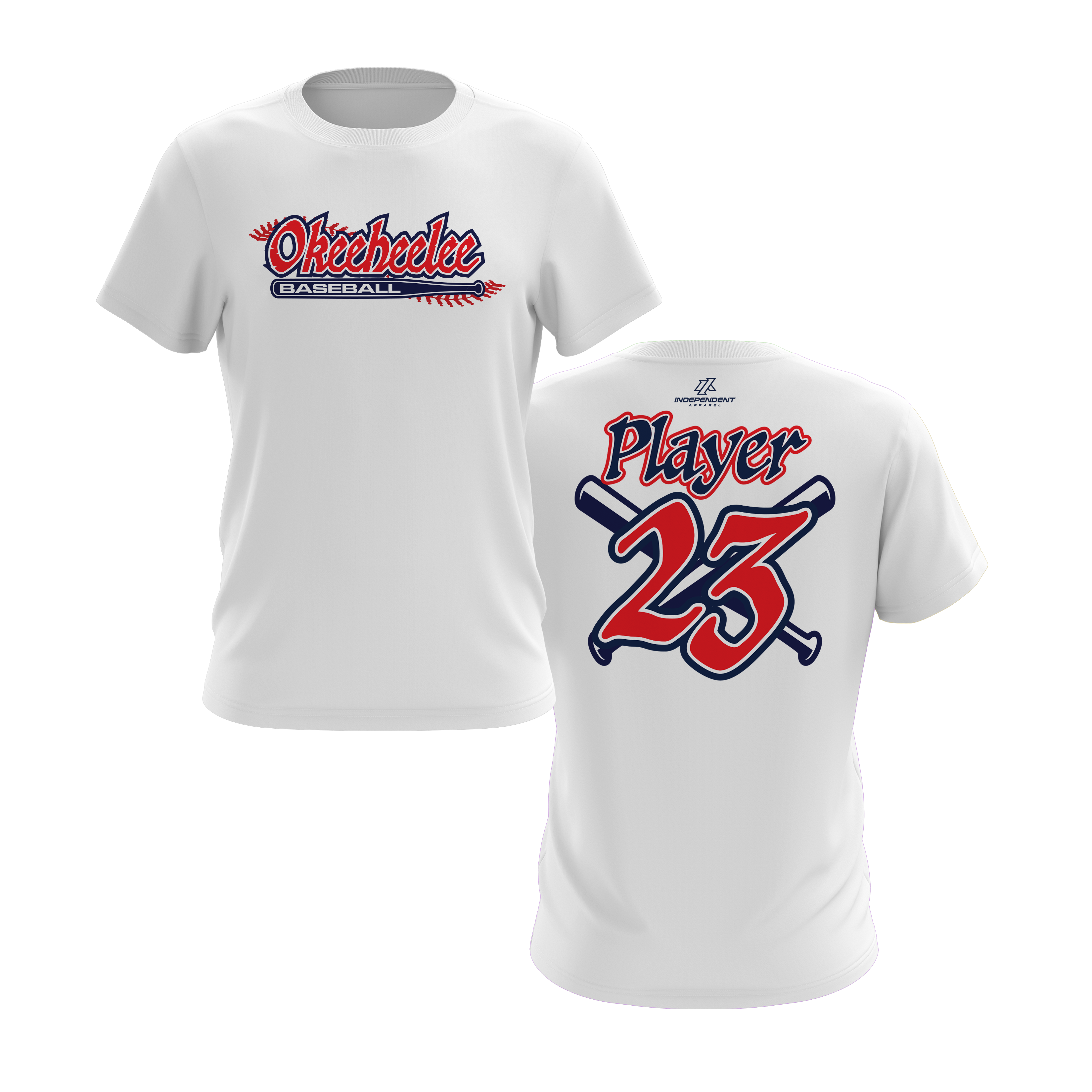 Okeeheelee Baseball Short Sleeve Shirt - Laces Logo