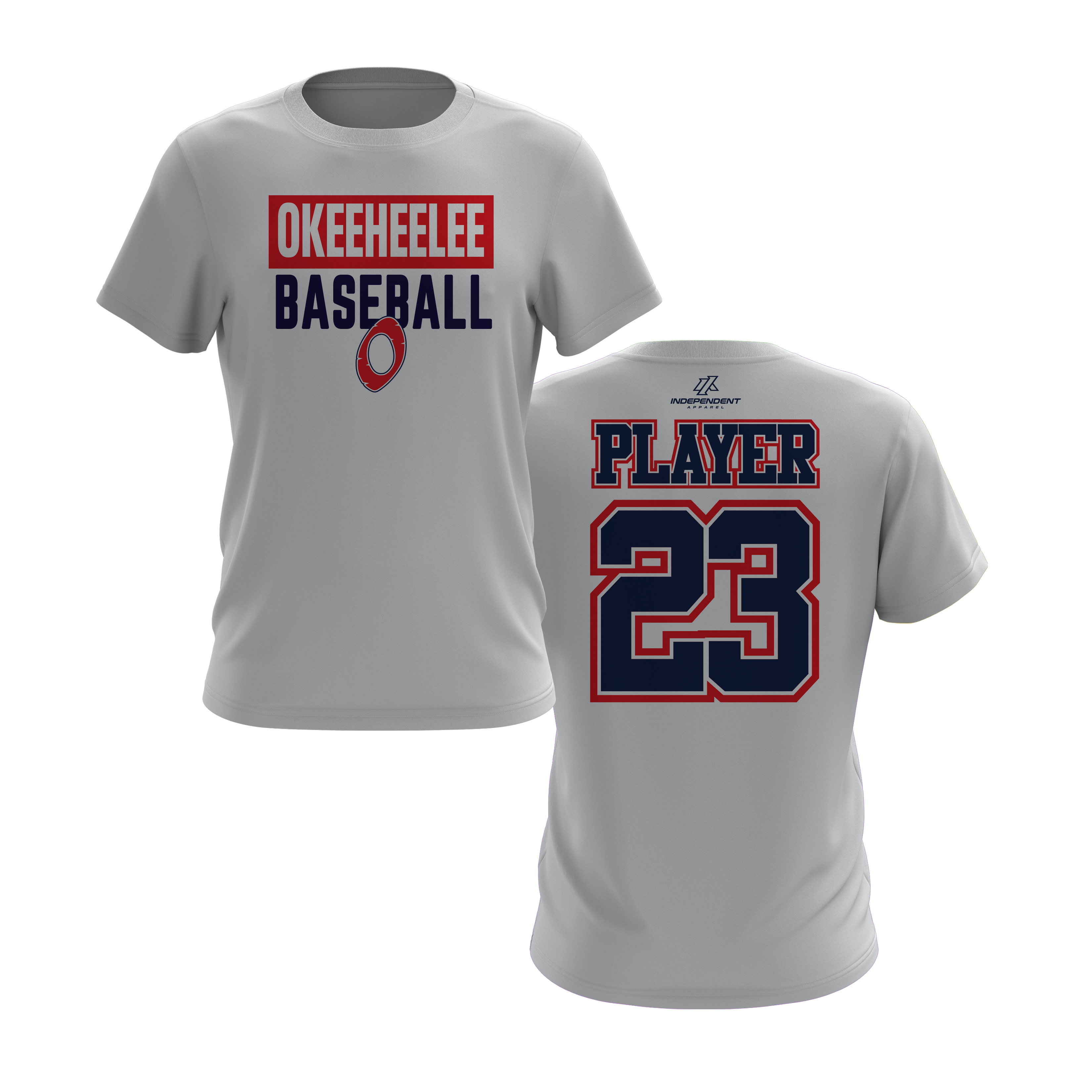 Okeeheelee Baseball Stacked Design Short Sleeve Shirt