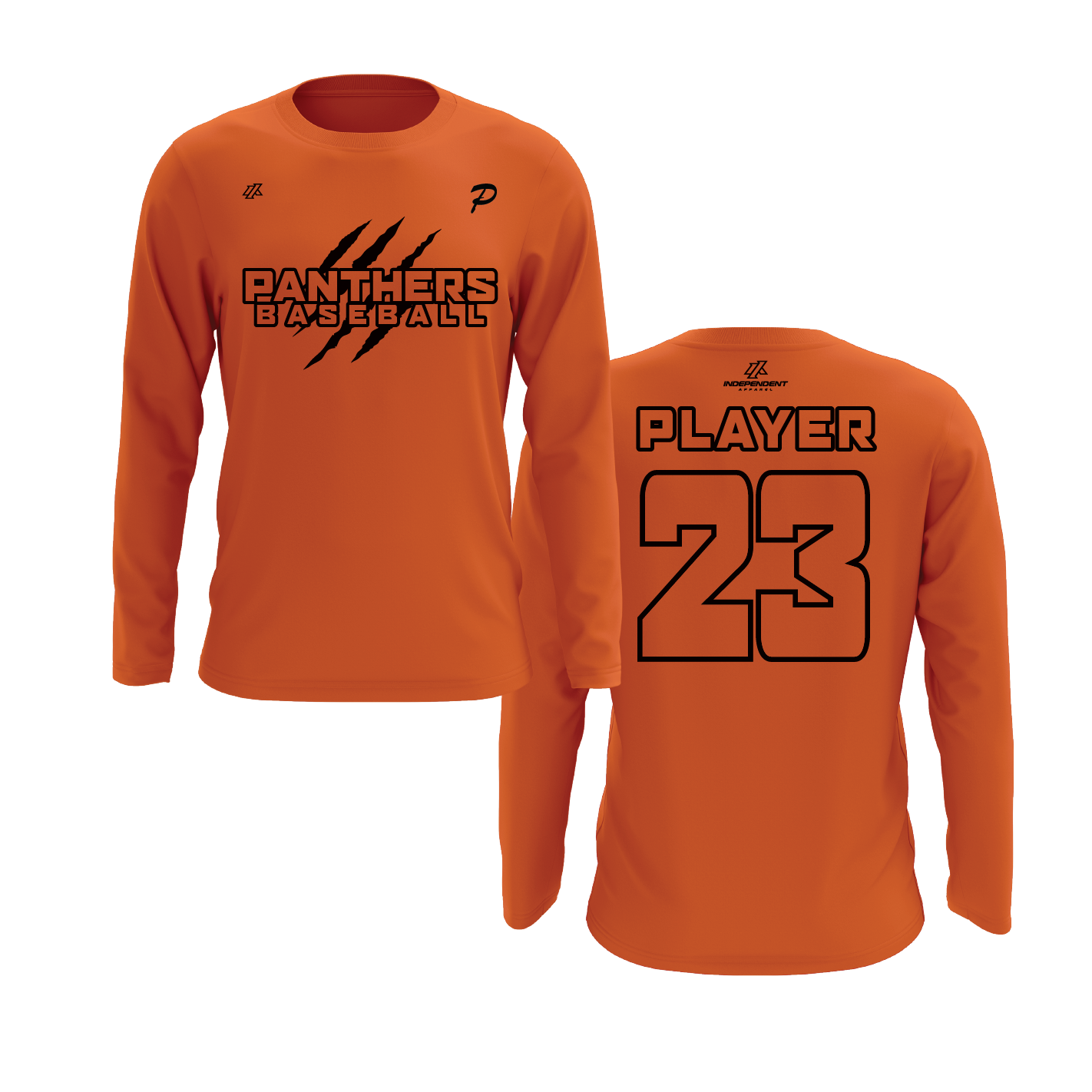Swisher 8U Panthers Claw Logo Long Sleeve Shirt