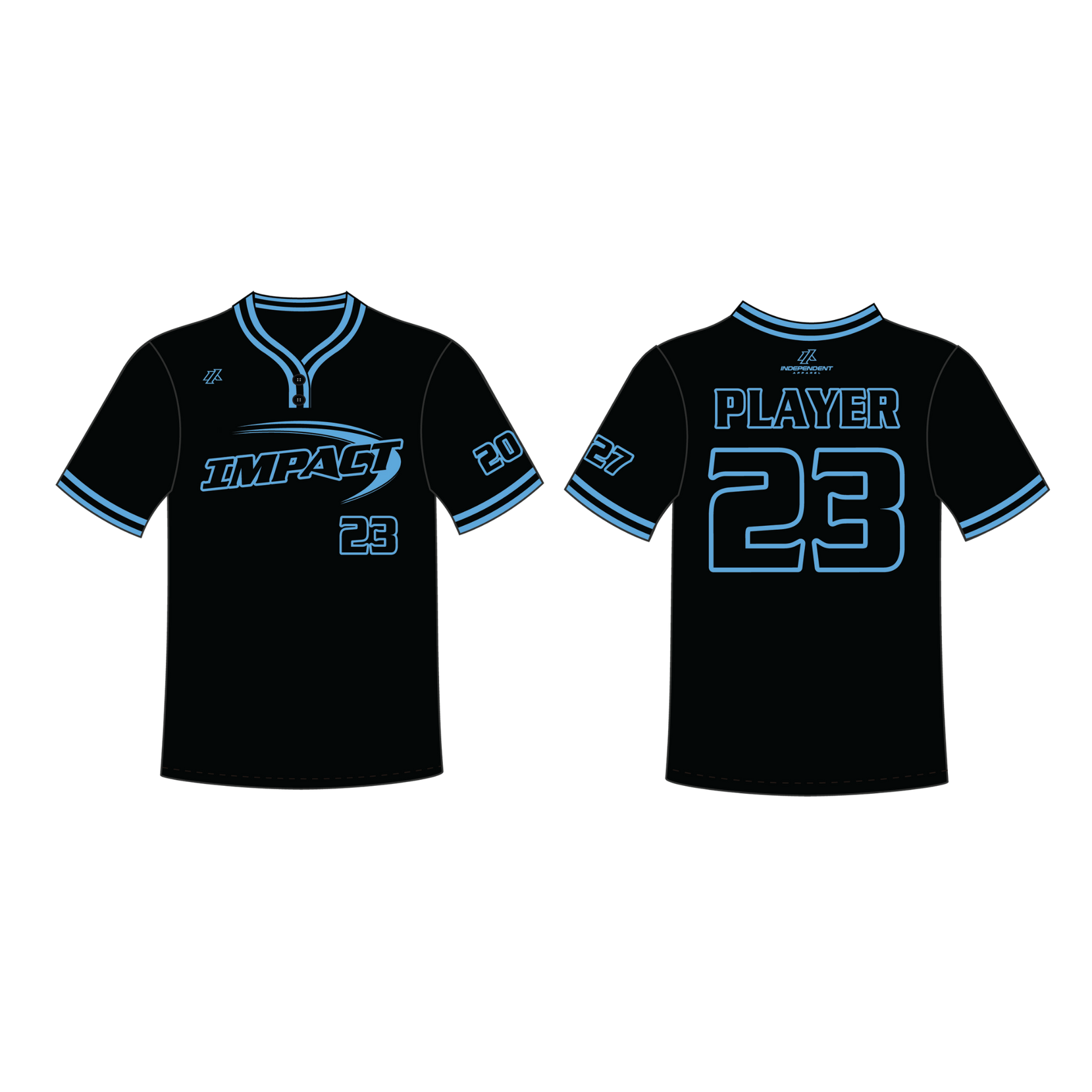 Gollin 16U Black 2-Button Jersey