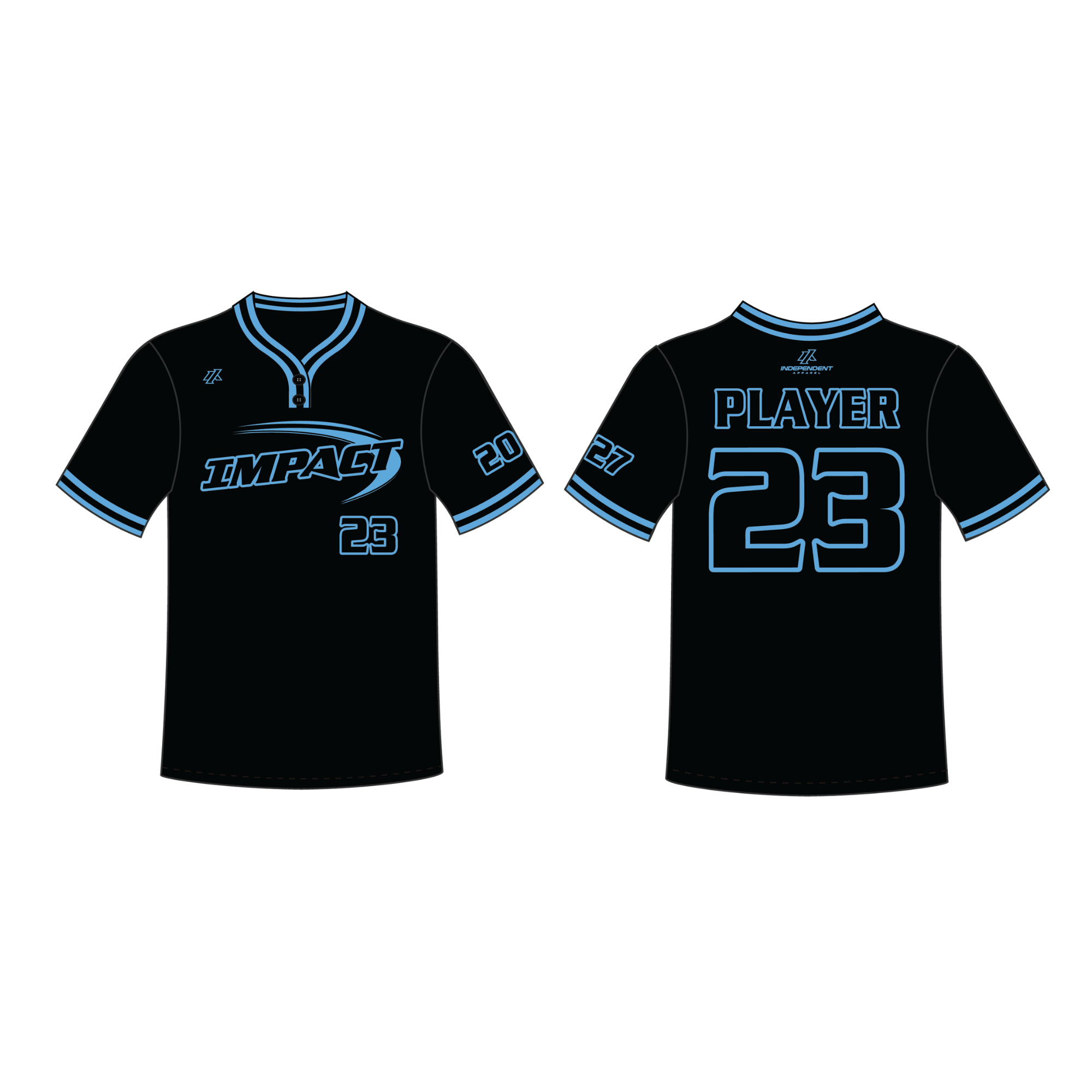 Gollin 16U Black 2-Button Jersey