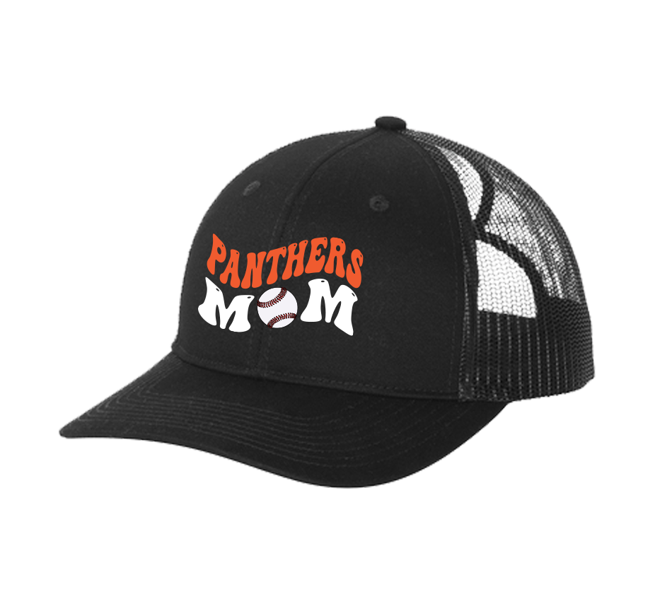 Duesler 11U Baseball Mom Black Ponytail Hat