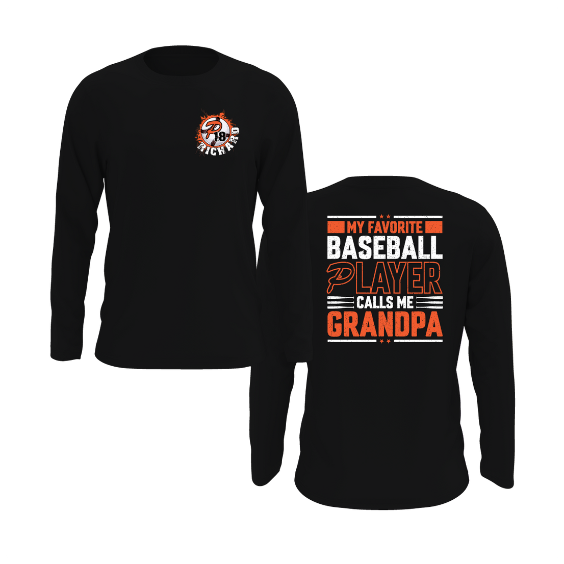 Duesler 11U Panthers “My Favorite Baseball Player Calls Me Grandpa” Long Sleeve Shirt