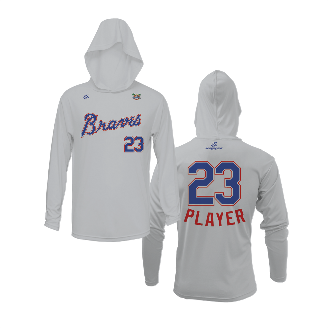 CCLL Braves Script Logo Lightweight Hoodie