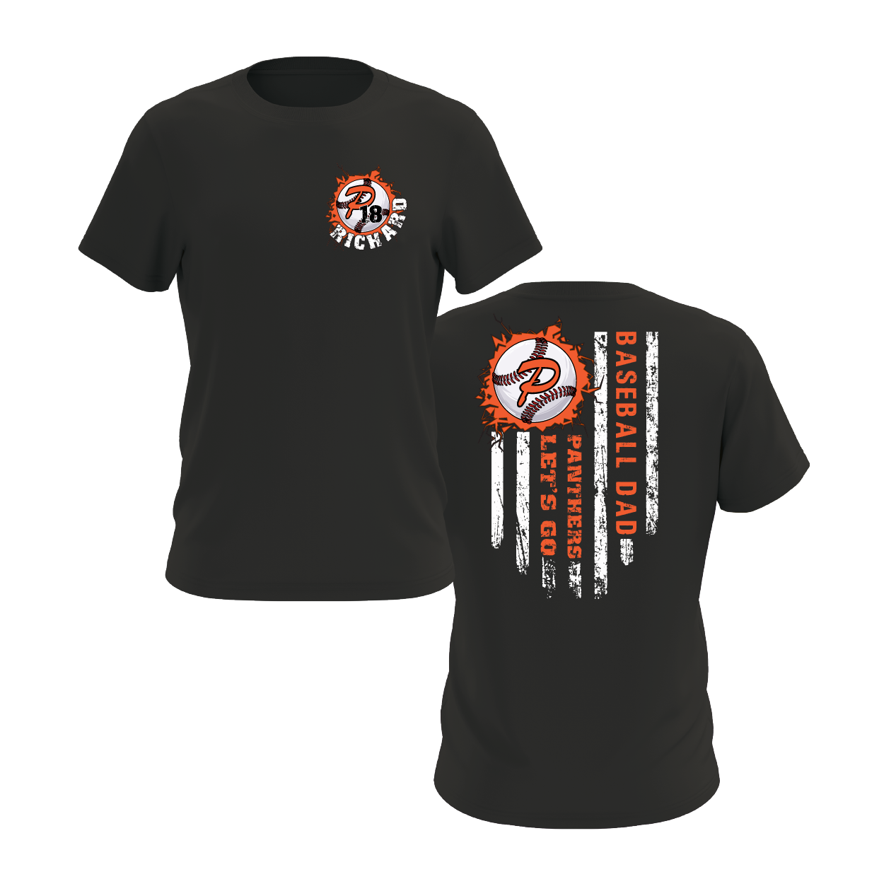 Duesler 11U “Let’s Go Panthers” Baseball Dad Short Sleeve Shirt