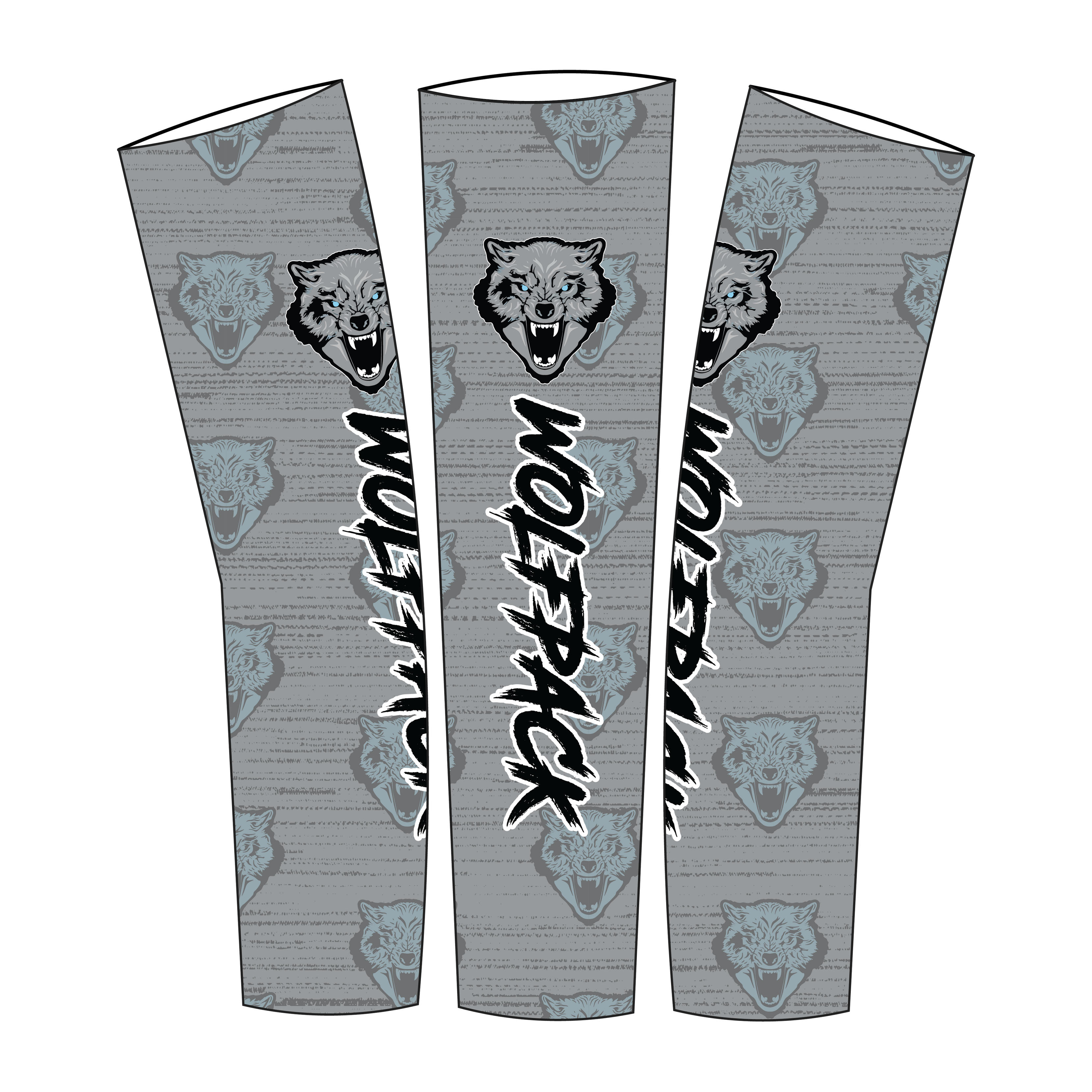 Wolfpack All Over Print Logo Full Dye Grey Arm Sleeve