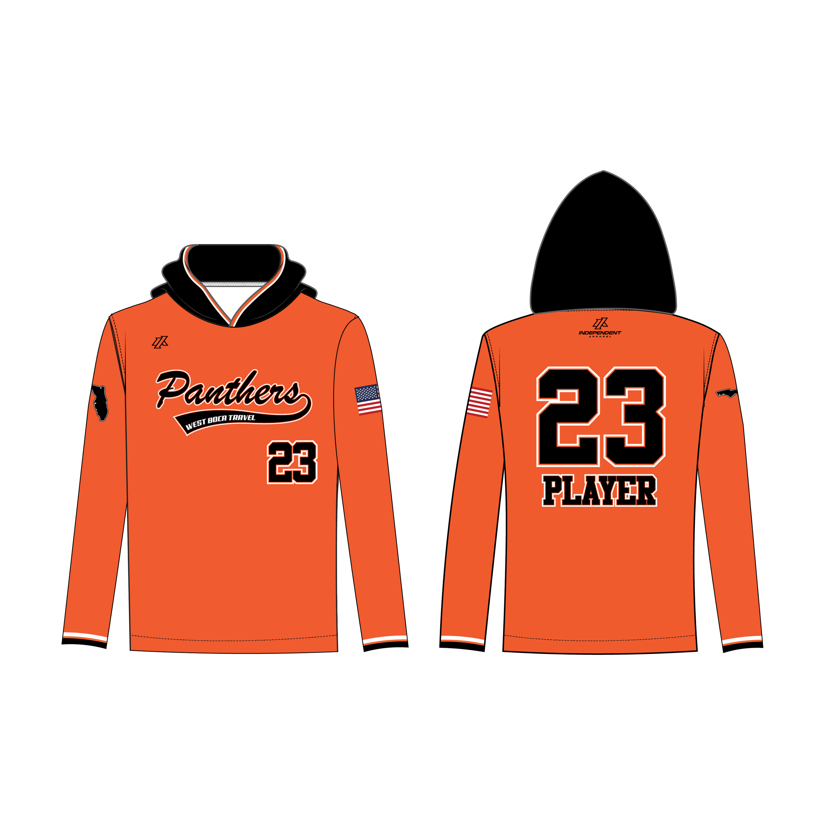 DeFerdinando 10U 2026 Orange Custom Lightweight Hoodie