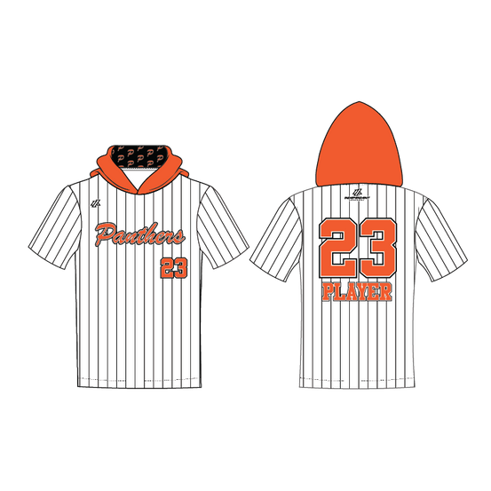 Maniglia 7U White Pinstripe Custom Short Sleeve Lightweight Hoodie