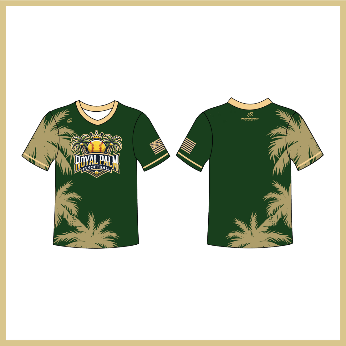 Royal Palm Sr. Custom Dark Green Palm Tree Jersey (3-4 WEEK TURNAROUND)