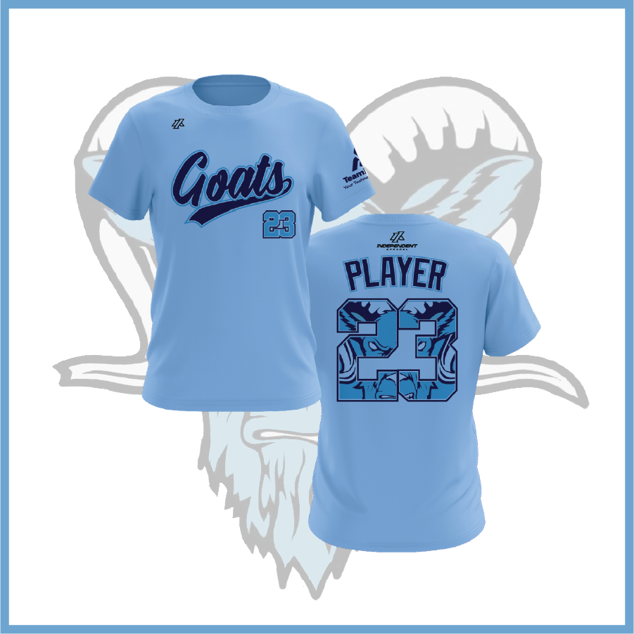 Billy Goats 2037 Goats Script Logo Light Blue Practice Shirt