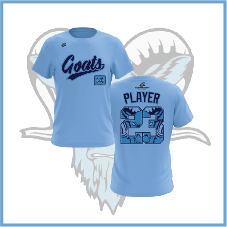Billy Goats 2037 Goats Script Logo Light Blue Practice Shirt