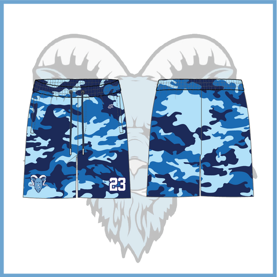Billy Goats 2037 Blue Camo Custom Mesh Shorts (3-4 WEEK TURNAROUND)