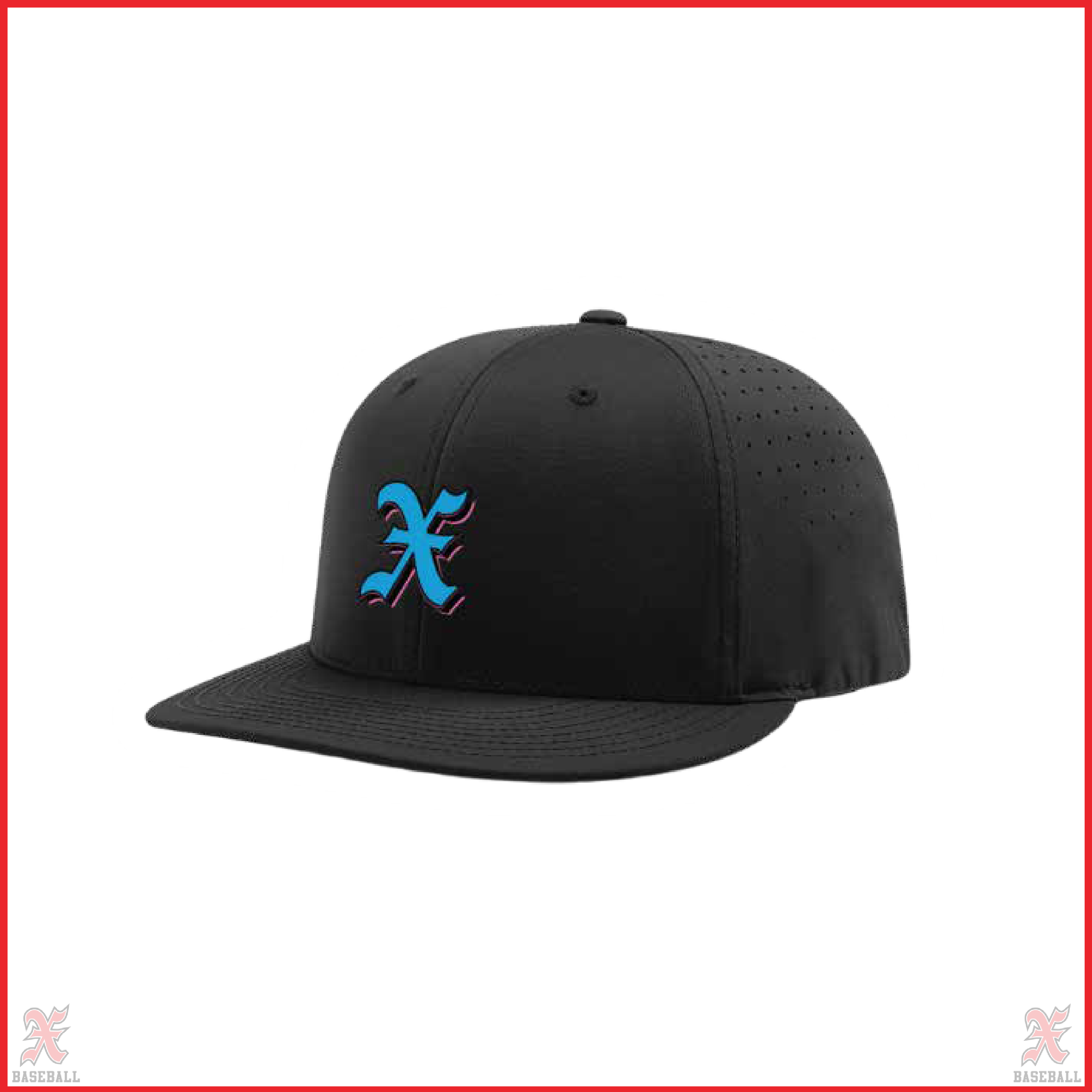 Buchko 9U Blue X Black Fitted Hat