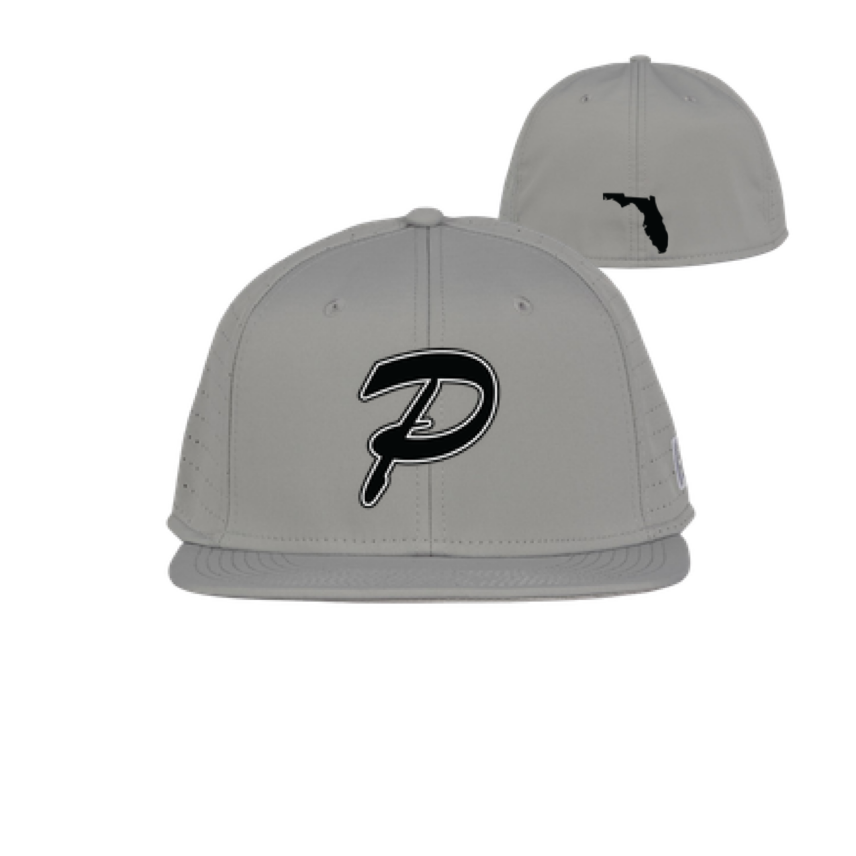DeFerdinando 10U Fall 2026 Script P Logo Grey Fitted Hat