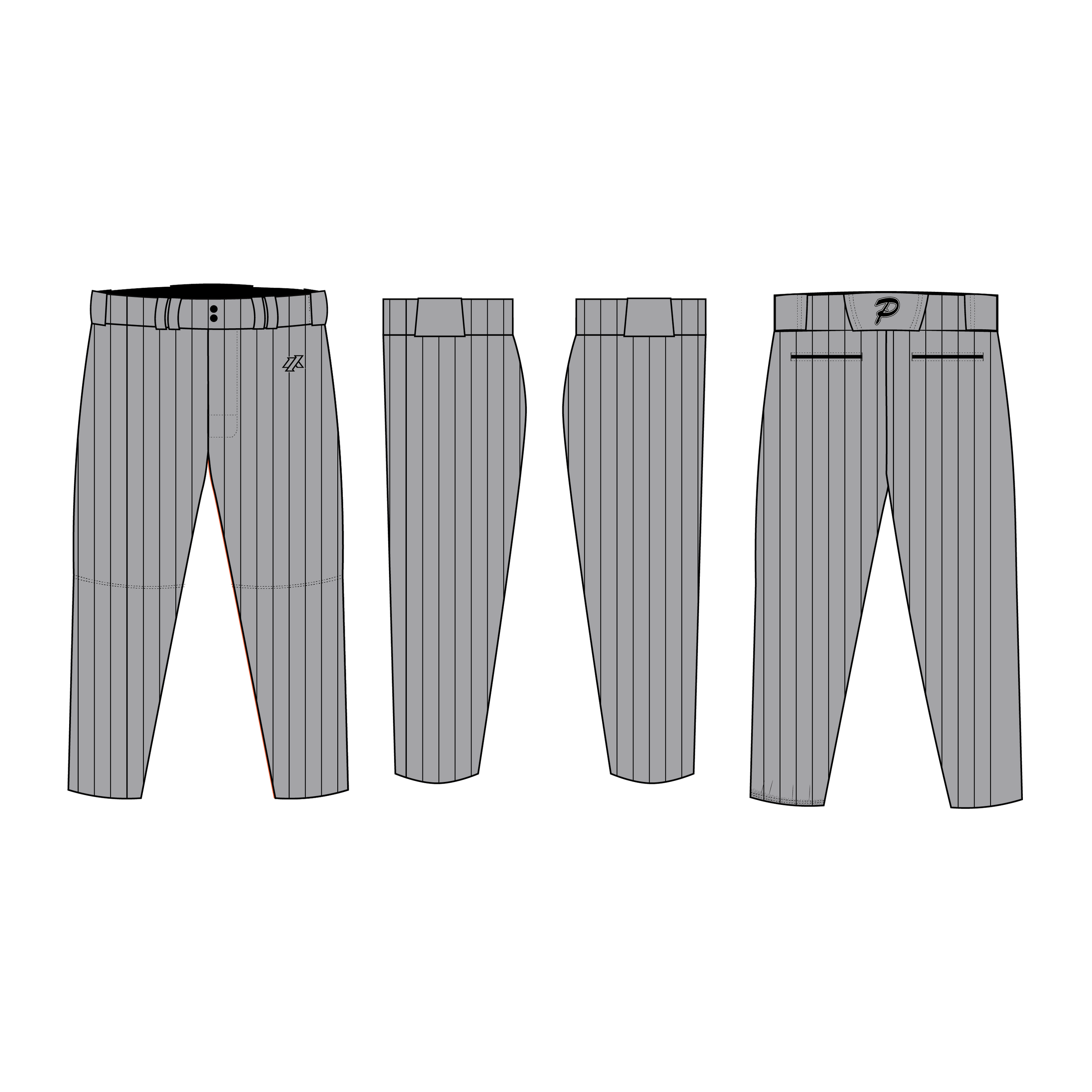 DeFerdinando 10U Fall 2026 Grey Pinstripe Pants/Knickers