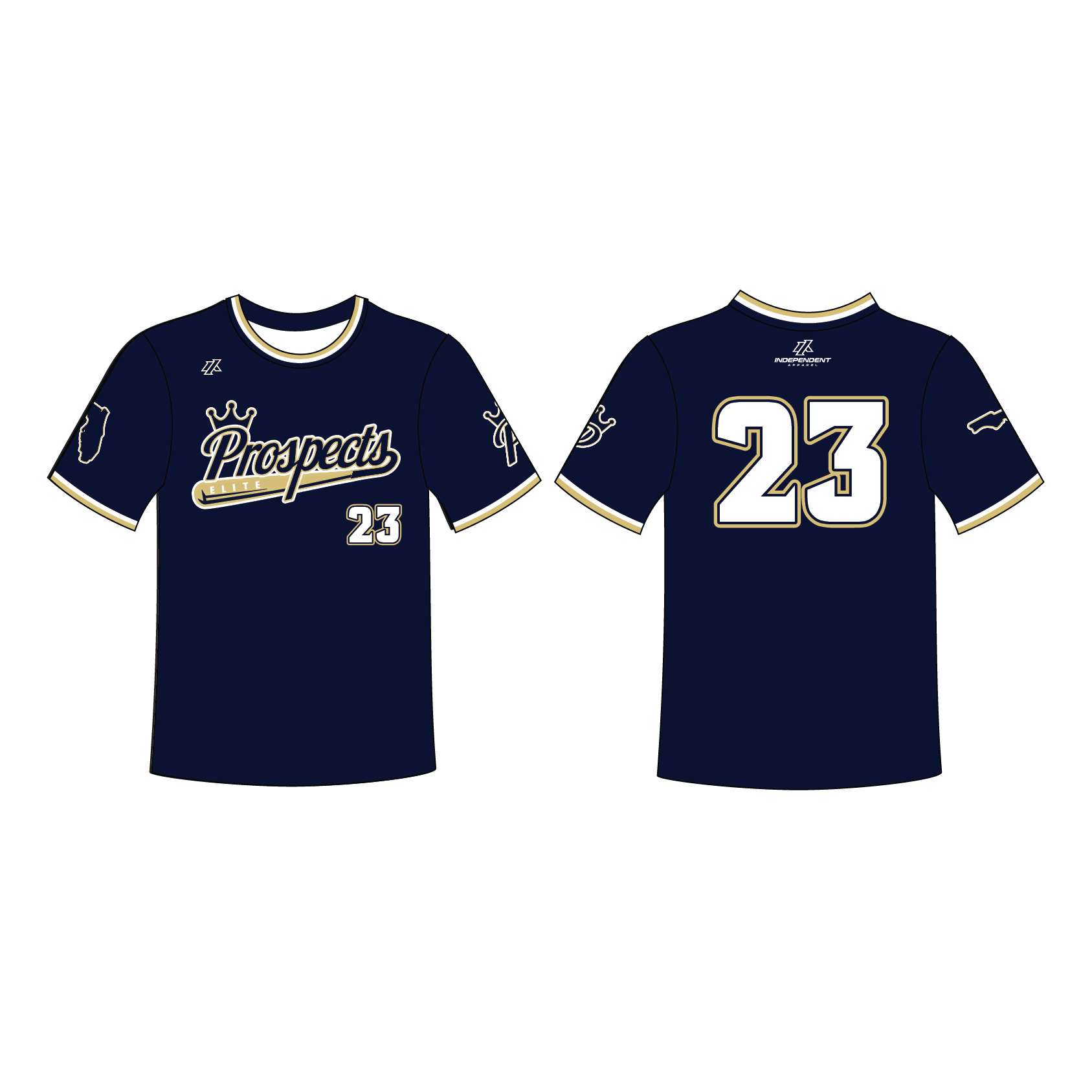 Prospects Elite Fall 2026 Navy Team - Navy Crew Neck Jersey