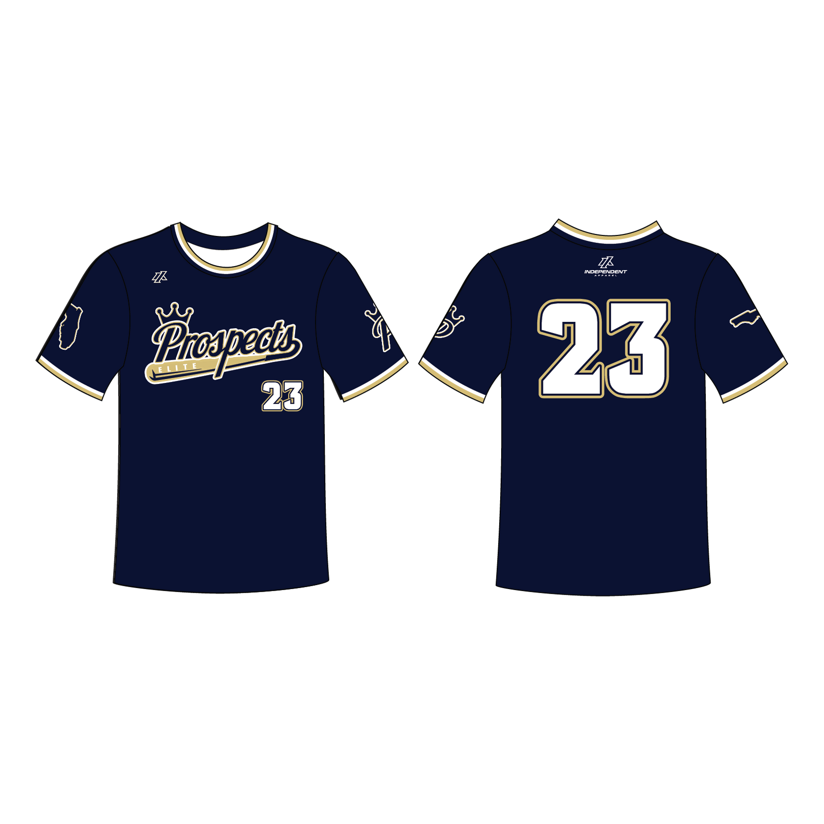Prospects Elite Fall 2026 Gold Team - Navy Crew Neck Jersey