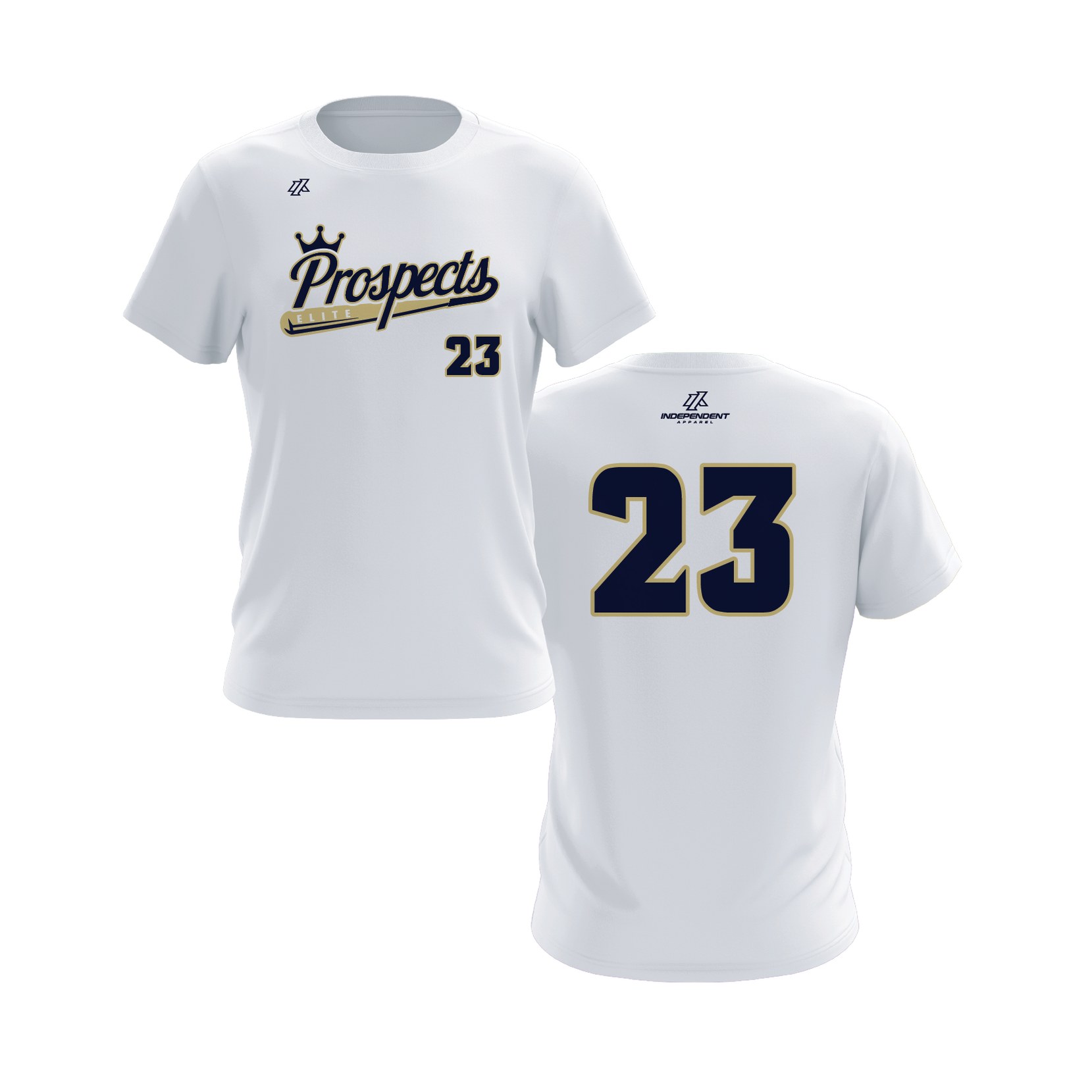 Prospects Elite Fall 2026 Navy Team - White Practice Shirt