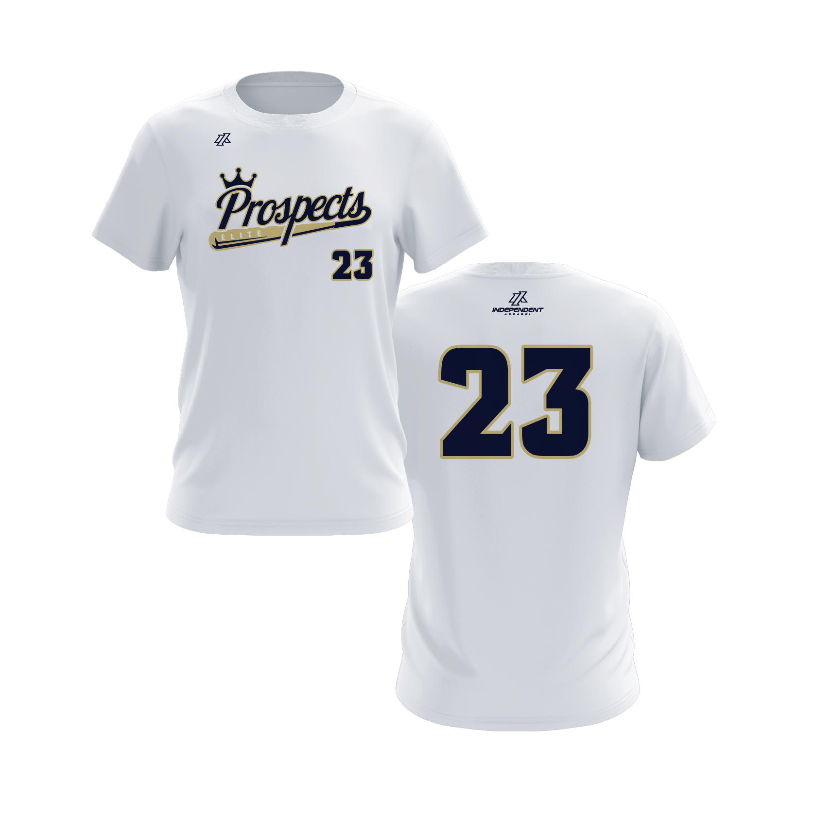 Prospects Elite Fall 2026 Navy Team - White Practice Shirt