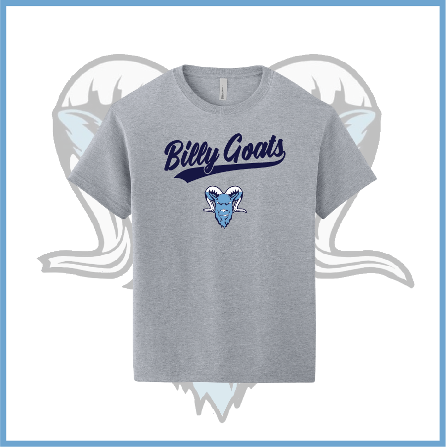 Billy Goats 2037 Billy Goats Baseball Stacked Cotton Boxy Short Sleeve Tee