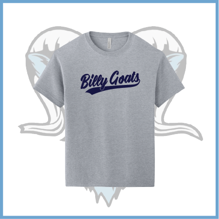 Billy Goats 2037 Billy Goats Baseball Stacked Cotton Boxy Short Sleeve Tee