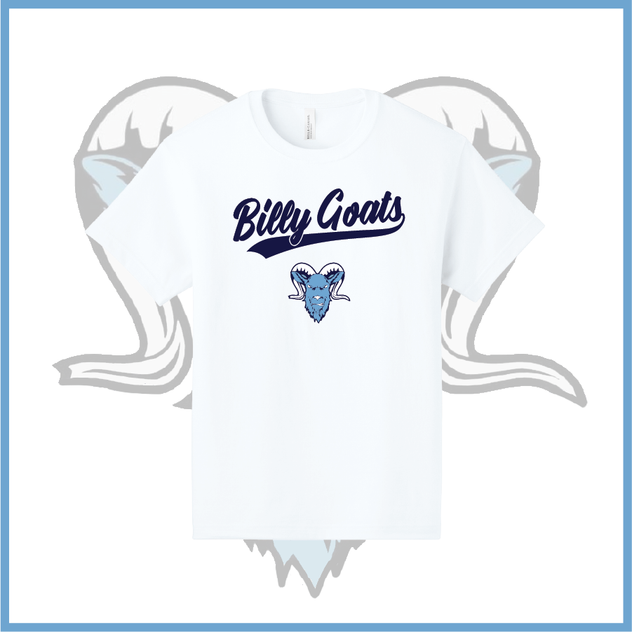 Billy Goats 2037 Billy Goats Baseball Stacked Cotton Boxy Short Sleeve Tee