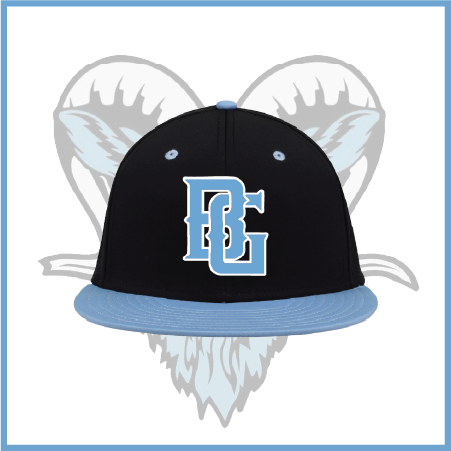 Billy Goats 2037 BG Logo Black/Blue Fitted Hat