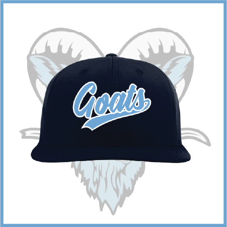 Billy Goats 2037 Goats Script Navy Fitted Hat