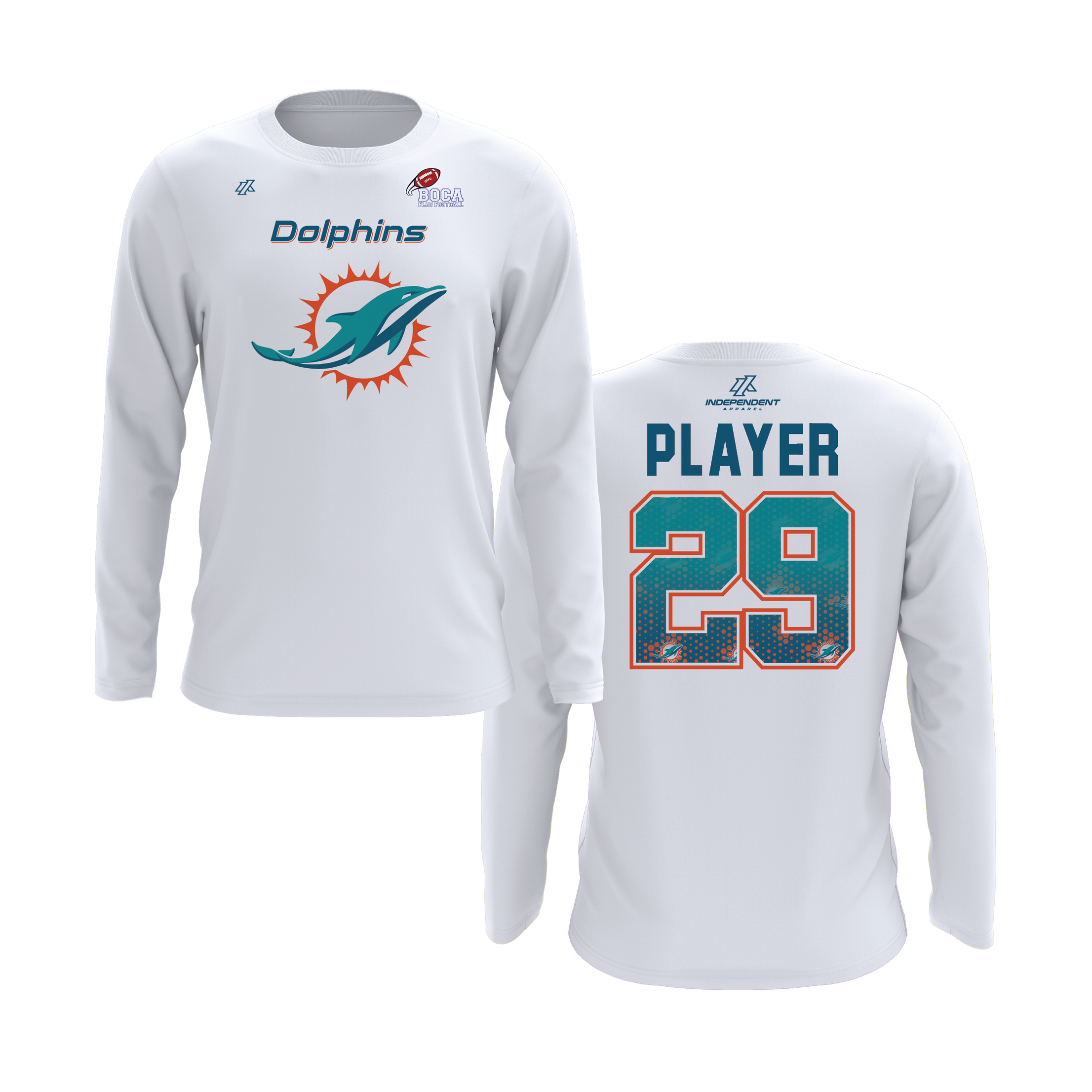 BFFC Fall '25 Dolphins Mascot Long Sleeve Shirt
