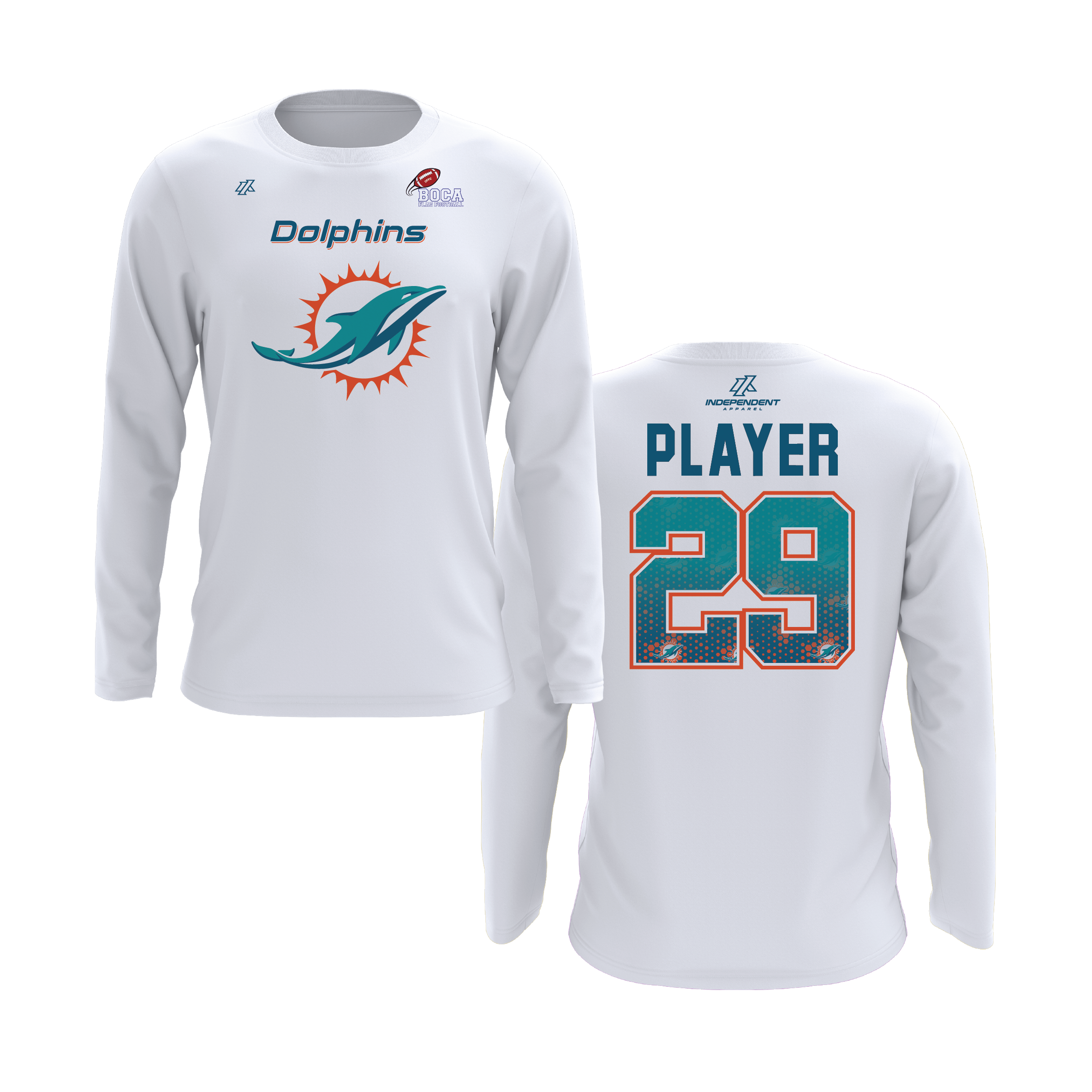 BFFC Fall '25 Dolphins Mascot Long Sleeve Shirt