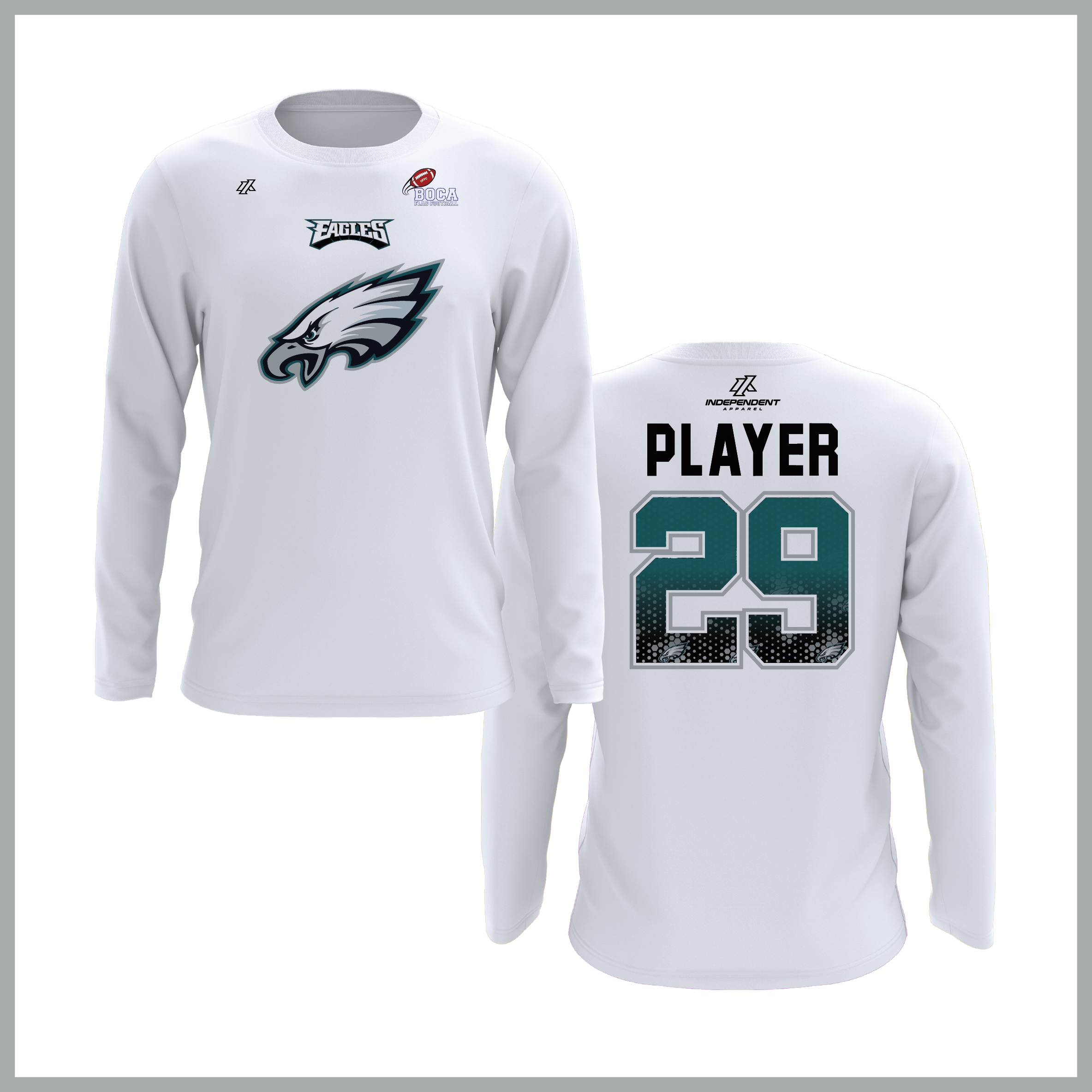BFFC Fall '25 Eagles Mascot Long Sleeve Shirt