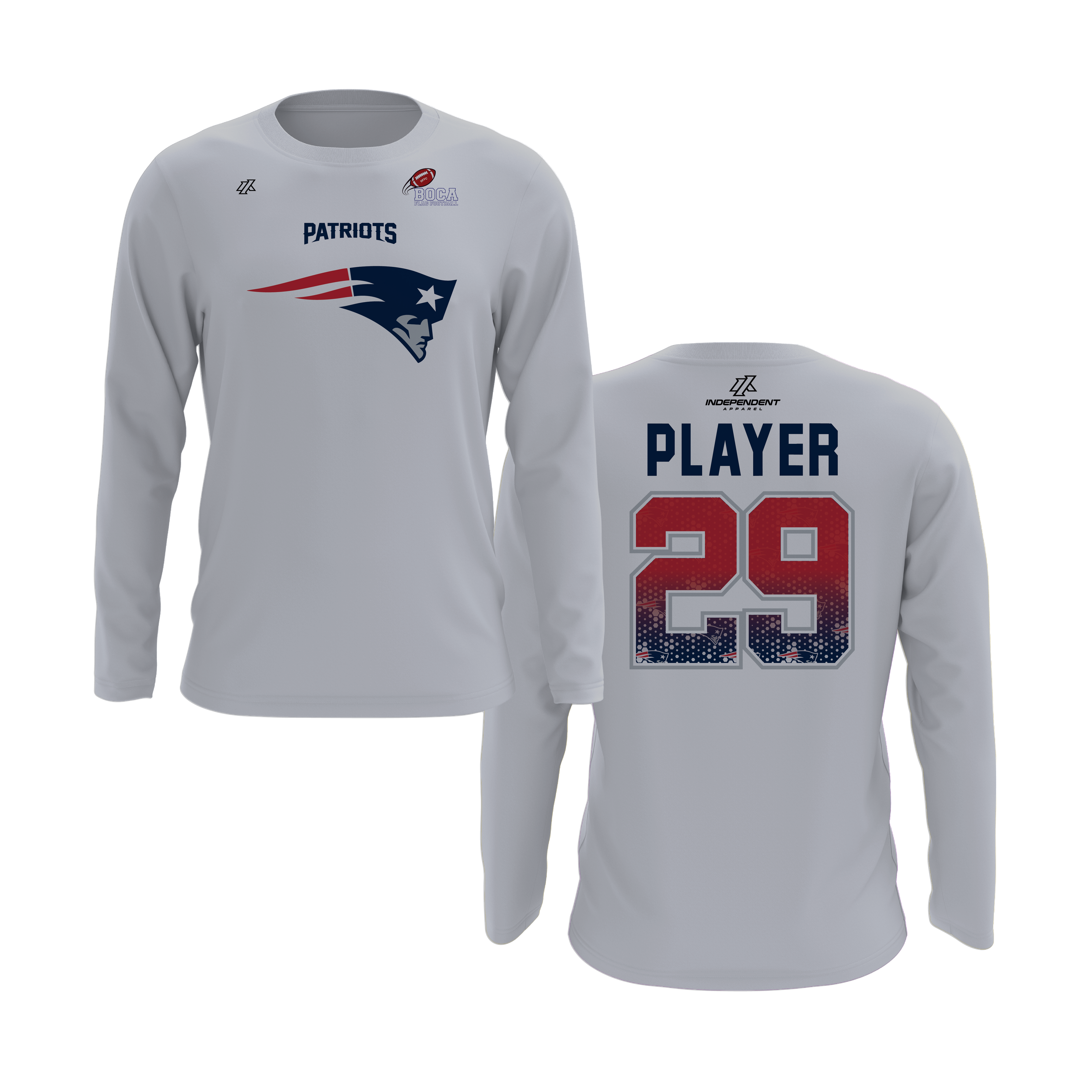 BFFC Fall '25 Patriots Mascot Long Sleeve Shirt