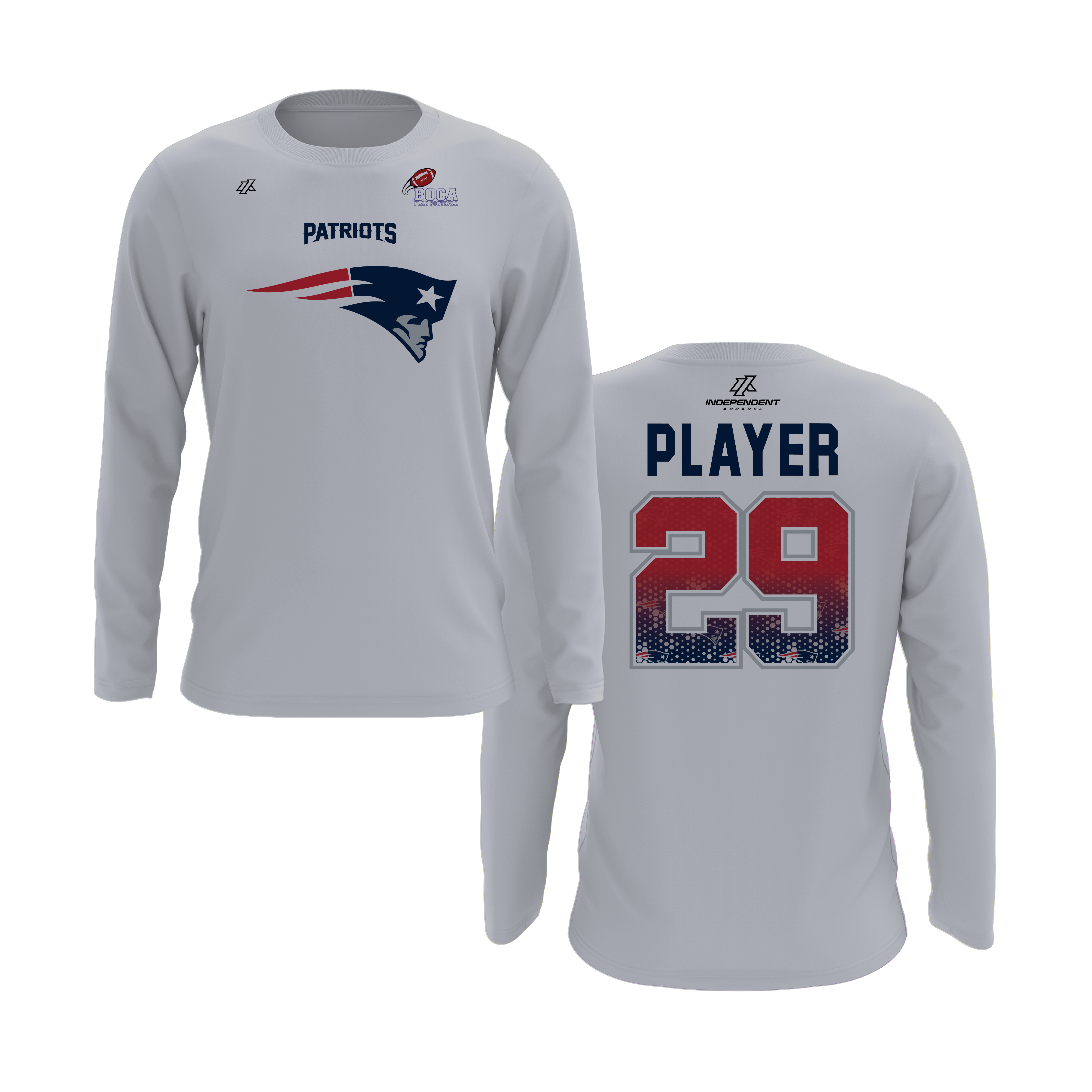 BFFC Fall '25 Patriots Mascot Long Sleeve Shirt