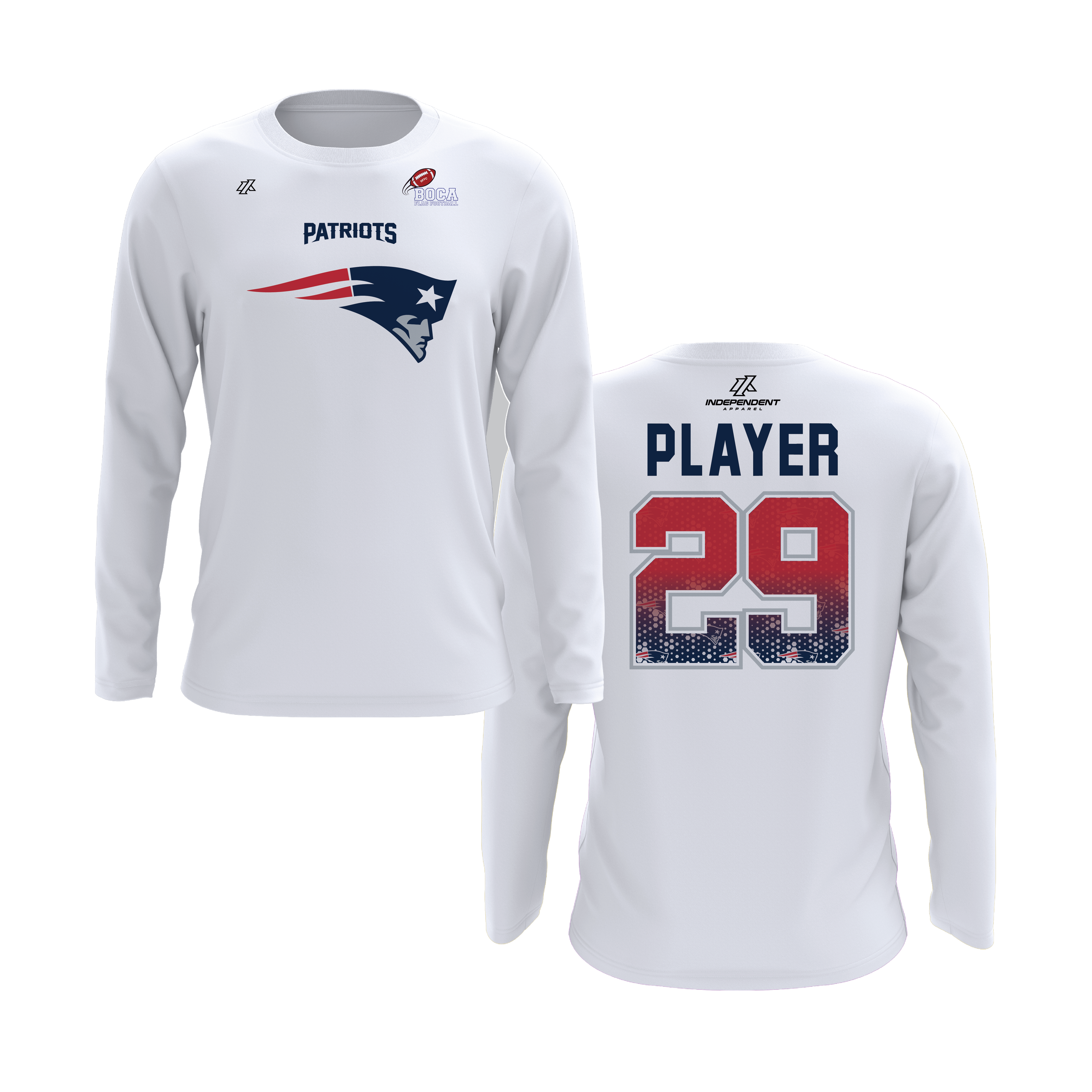 BFFC Fall '25 Patriots Mascot Long Sleeve Shirt