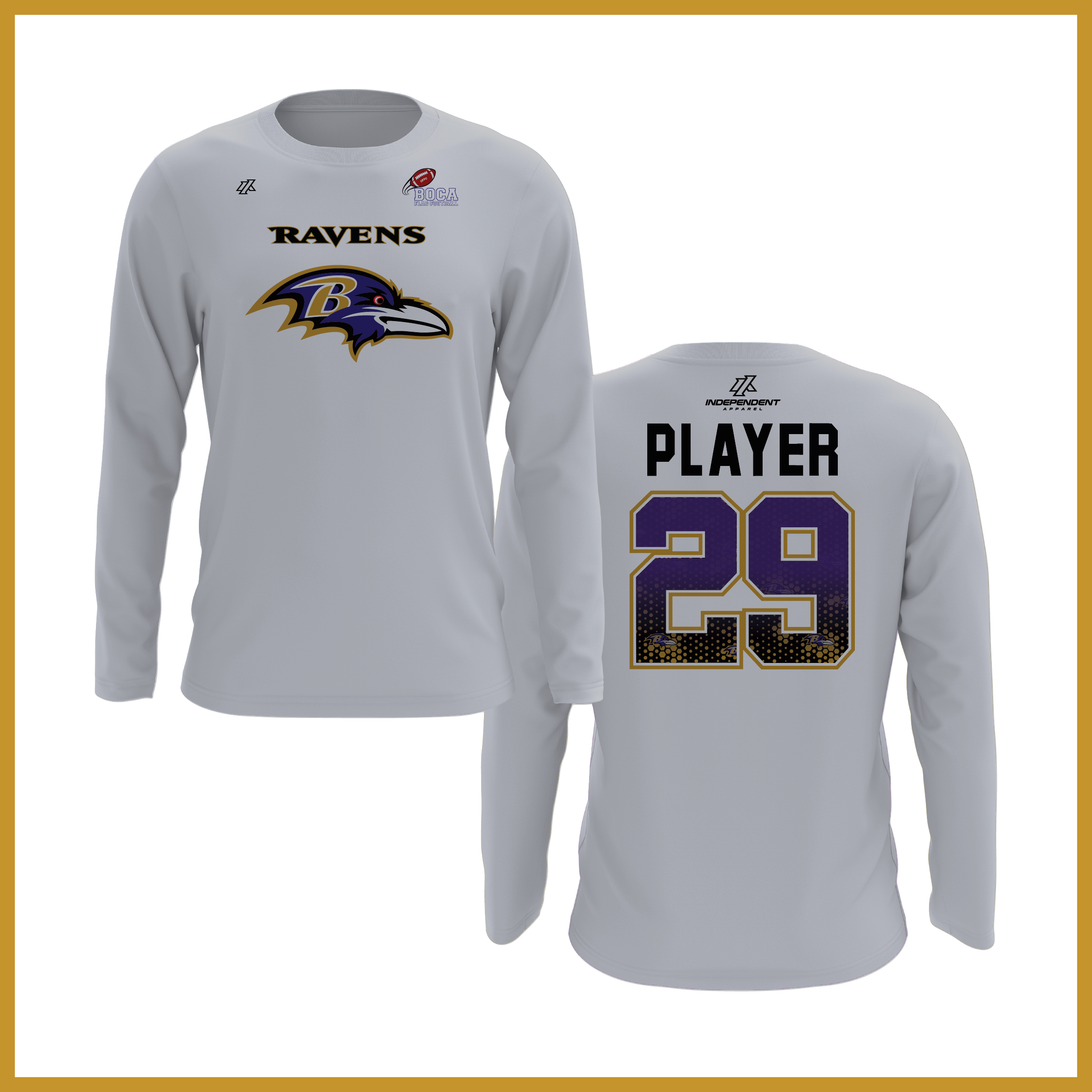 BFFC Fall '25 Ravens Mascot Long Sleeve Shirt
