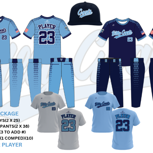 BOCA BILLYGOATS 11U BLUE 2026 SPRING PLAYER PACKAGE