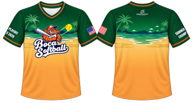 BOCA SOFTBALL SUMMER PLAYOFF CHAMPION JERSEY