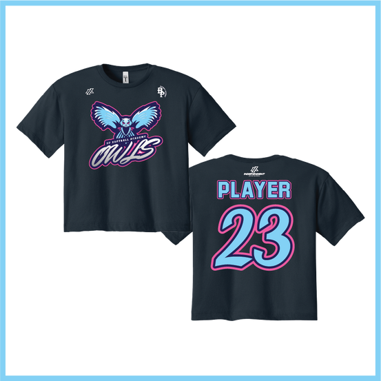 BP Academy Owls Logo Women's Crop Poly/Cotton Tee