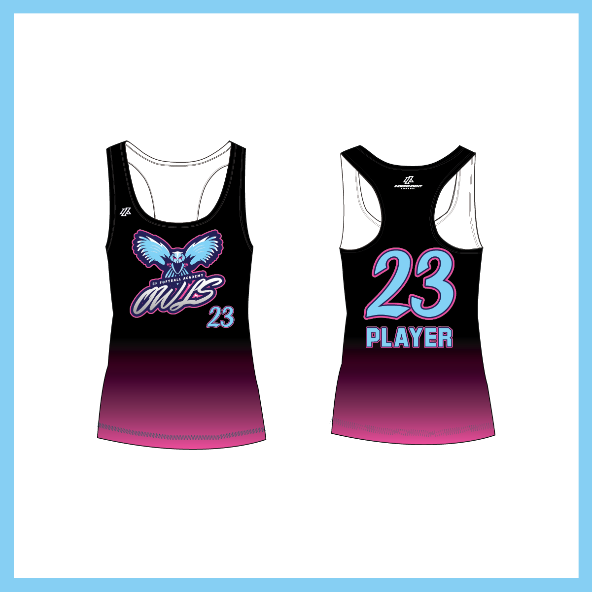 BP Academy Black/Pink Fade Women's Tank Top