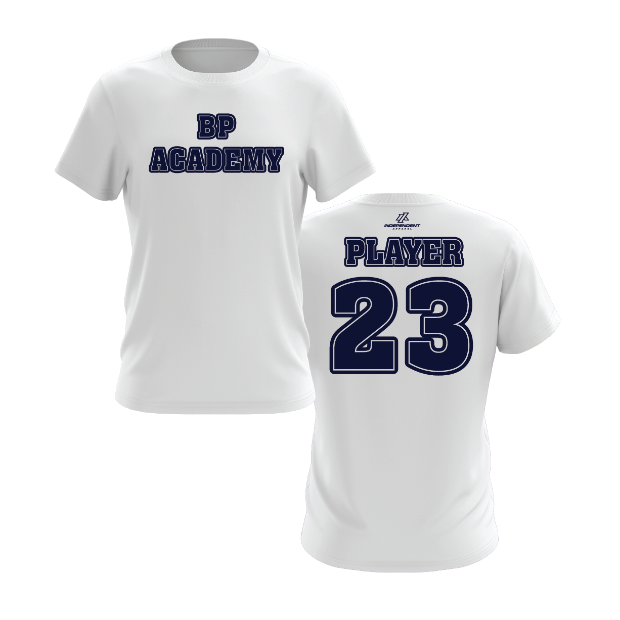 BP Academy Written Logo Short Sleeve White Shirt