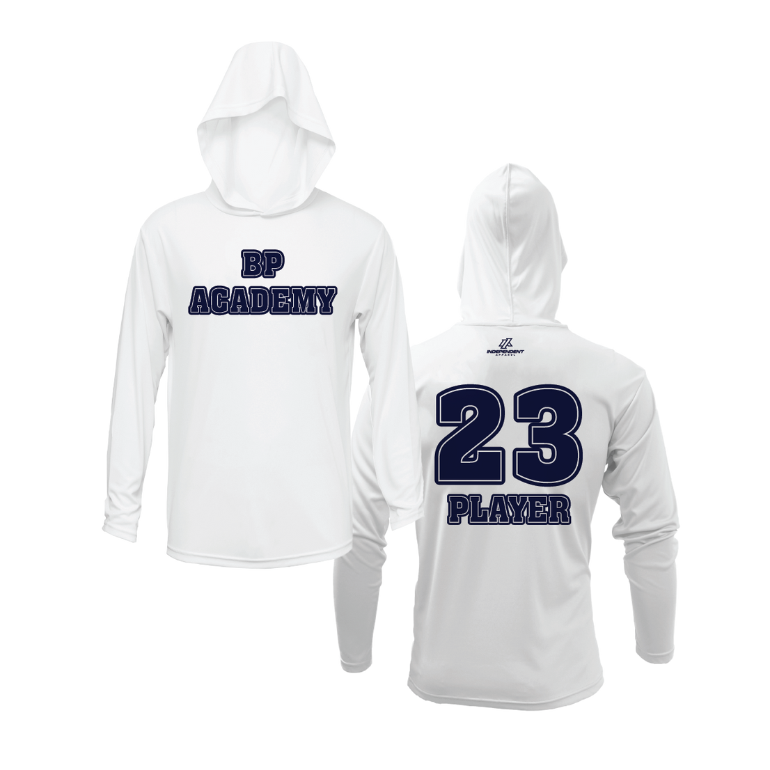 BP Academy Written Logo White Lightweight Hoodie
