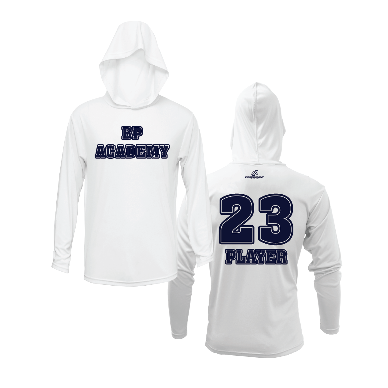 BP Academy Written Logo White Lightweight Hoodie