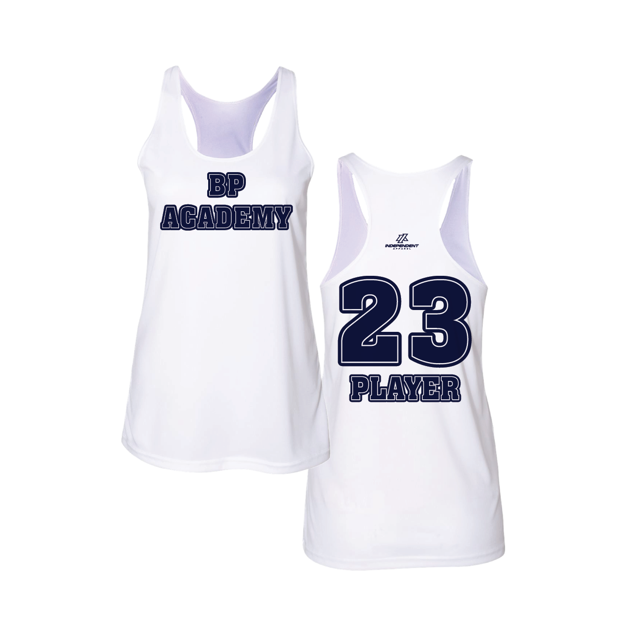 BP Academy Written Logo Women's White Tank Top