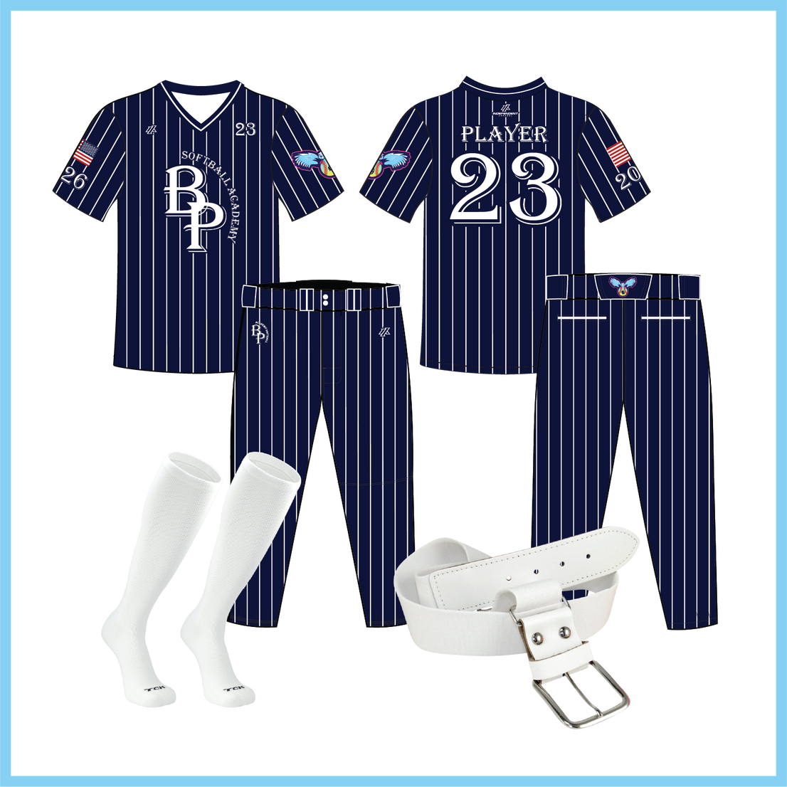 BP Academy Owls Navy Pinstripe Player Package