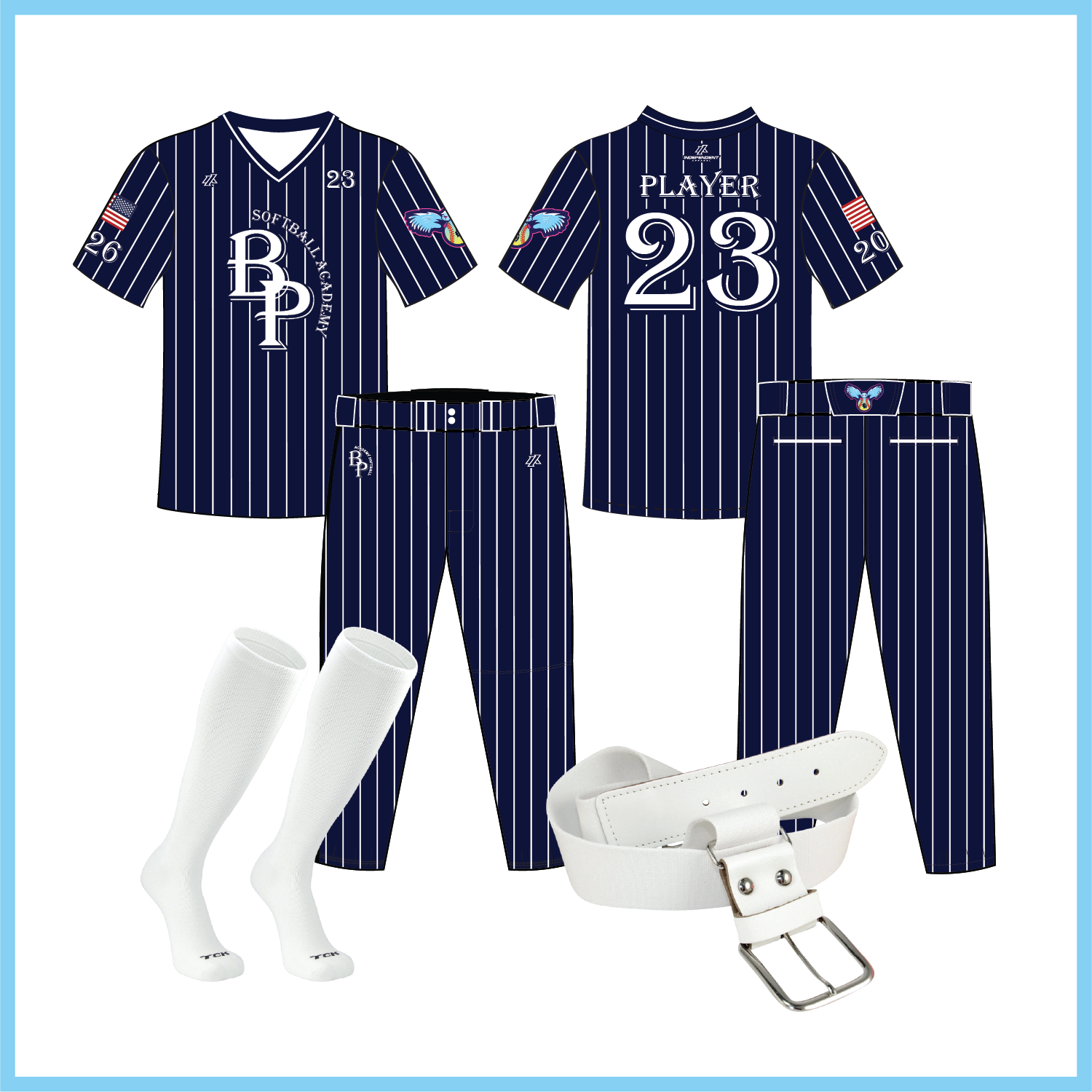 BP Academy Owls Navy Pinstripe Player Package