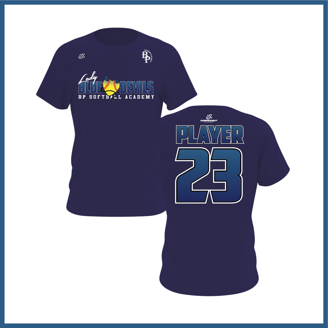 BP Lady Blue Devils Logo Short Sleeve Shirt