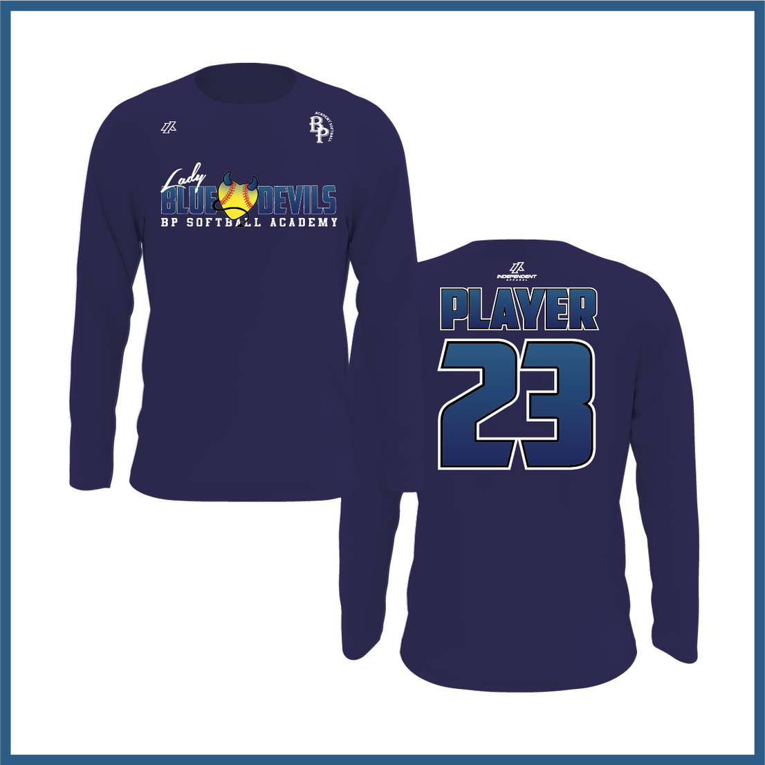 BP Lady Blue Devils Logo Long Sleeve Shirt