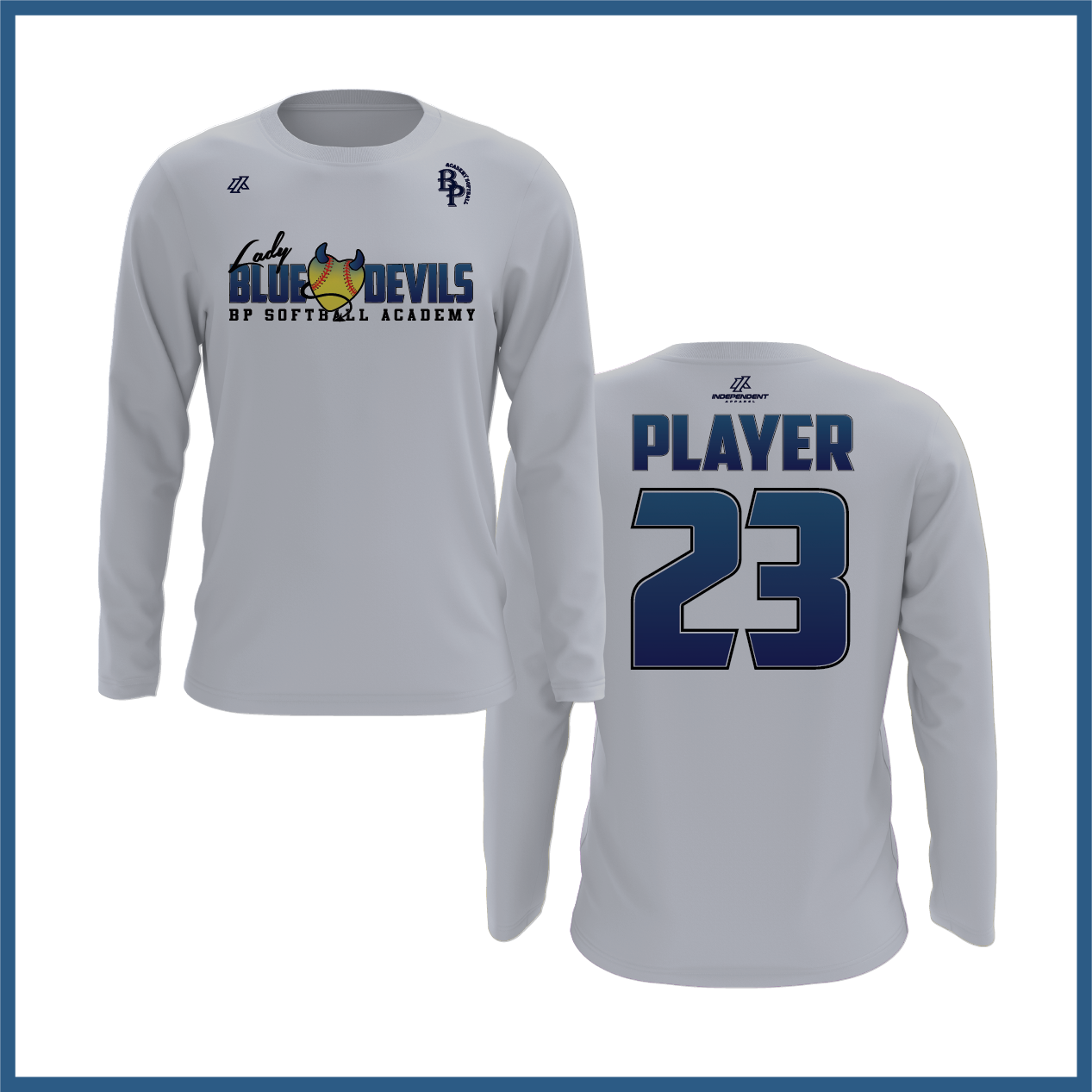 BP Lady Blue Devils Logo Long Sleeve Shirt