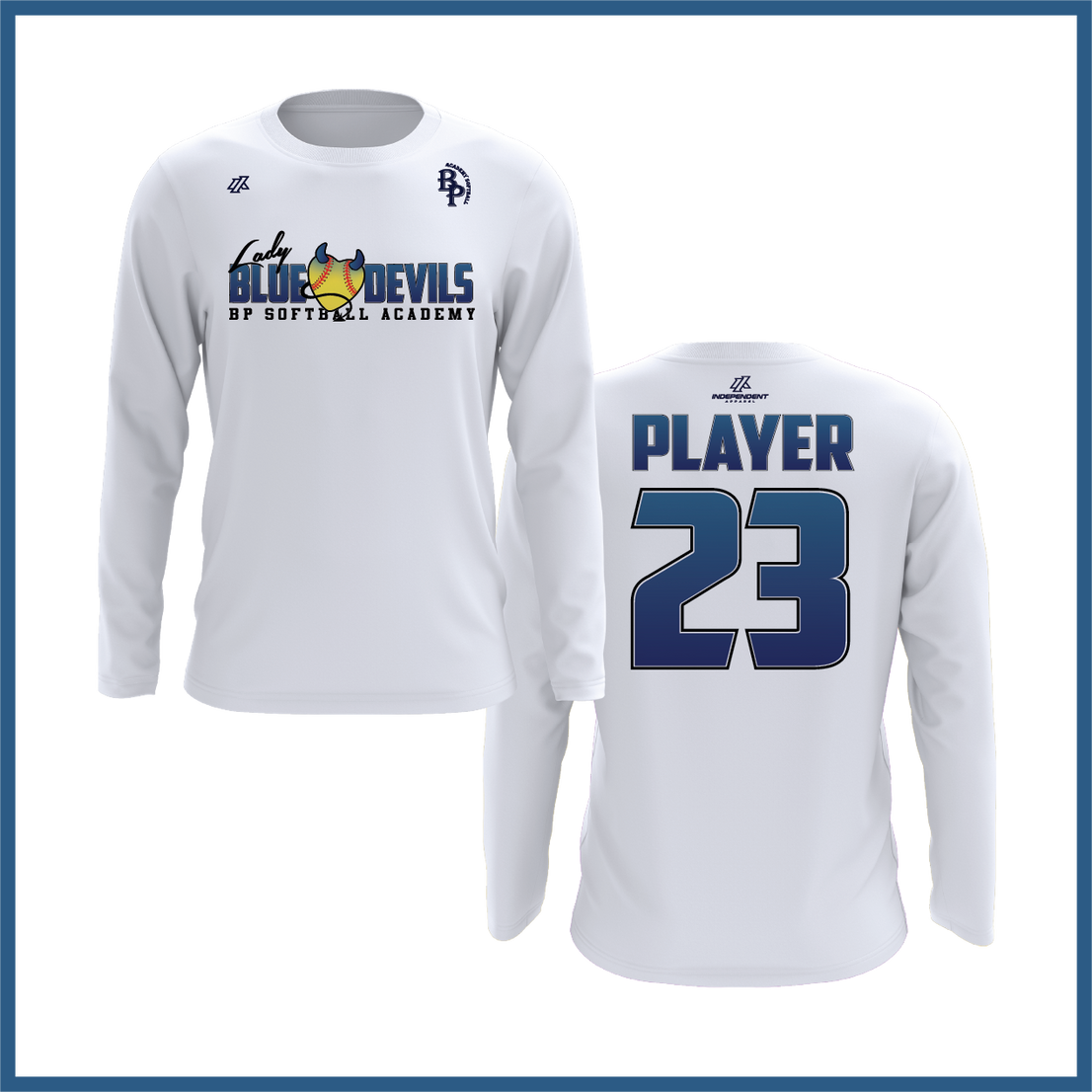 BP Lady Blue Devils Logo Long Sleeve Shirt