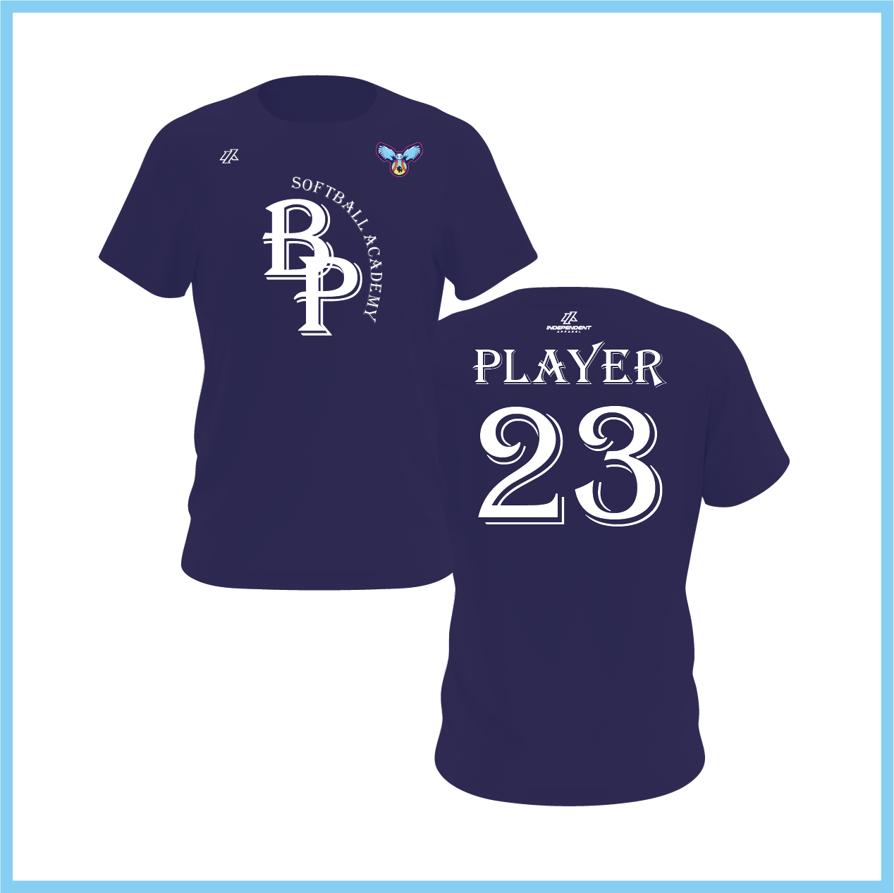 BP Softball Academy Logo Short Sleeve Shirt - Owls